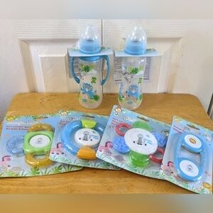 New boys 6 piece Safari baby shower gift set zebra lion frog raccoon, T1MIS